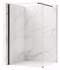 Stena za prhanje Rea Flexi Transparent / Black 80