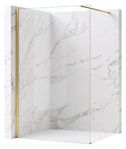 Stena za prhanje Rea Flexi Transparent / Brush Gold 70