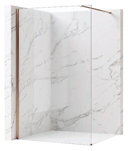 Stena za prhanje Rea Flexi Transparent / Brush Copper 80