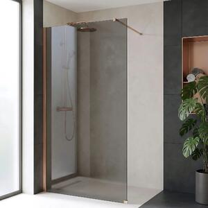 Stena za prhanje Rea Flexi Grey / Brush Copper 100