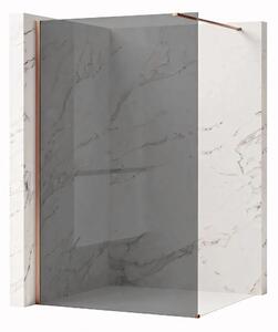 Stena za prhanje Rea Flexi Grey / Brush Copper 90