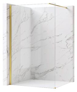 Stena za prhanje Rea Flexi Transparent / Gold 70