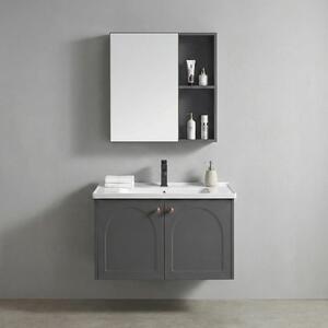 Komplet kopalniškega pohištva z umivalnikom Denver 60cm Grey