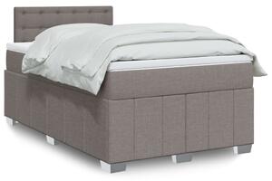 VidaXL Box spring postelja z vzmetnico taupe 120x200 cm blago