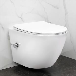 Stenska WC školjka REA Carlo Lux Rimless s funkcijo bideja