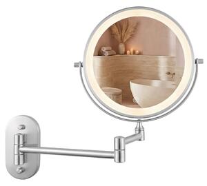 Stensko ogledalo LED Glow Chrome