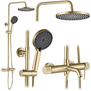 Komplet za prhanje Rea Lungo Stripe Brush Gold