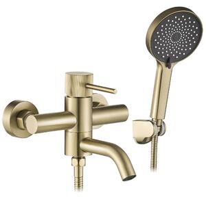 Mešalnik za kopel Rea Lungo Stripe Gold Brush