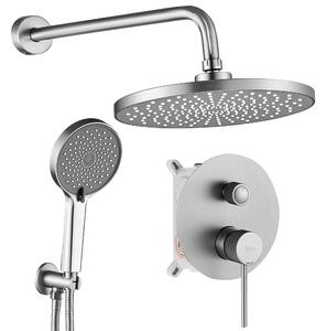 Komplet za tuširanje za vgradnjo Rea Lungo Stripe Nickel Brush + BOX