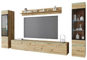 P & B Dnevni Regal Vera Ii, Barva Hrasta, 4-Delni