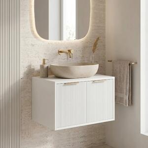 Kopalniška omarica pod umivalnikom Rea Core 60cm White