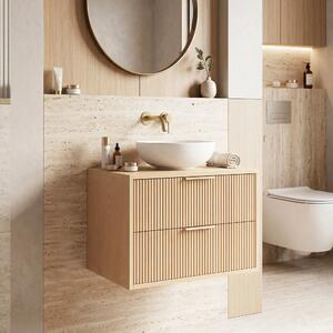 Kopalniška omarica pod umivalnikom Rea Mono 60cm Beige