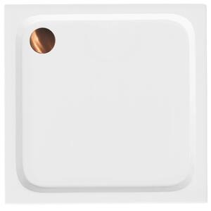 Tuš pladenj Rea Belmond White 80x80 Brush Copper