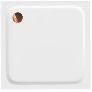 Tuš pladenj Rea Belmond White 90x90 Brush Copper