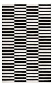 Črna/bela obojestranska ročno tkana volnena preproga 200x300 cm Donna – Hanse Home