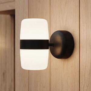 Northern Stenska svetilka LED Hall, mat črna, premer 23 cm, 2-žarilna, zatemnjen, Črna, Kopalnica, Aluminij, Dizajn