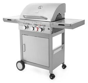 Plinski žar CALIFORNIA BBQ, 4 gorilniki, z redukcijskim ventilom, srebrna Penta CZ