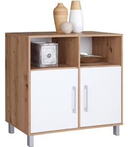 Modern Living Komoda Box, Bela, Barva Hrasta