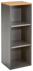 PISARNIŠKI REGAL 45/120/40 cm barve grafita, barve hrasta