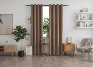 Zatemnitvena zavesa DUNES VELVET 140x250 cm, bež-rjava Za obesiti: Trak za nabiranje