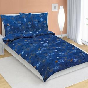 Bellatex Crepe posteljnina Meadow blue dark , 140x 200 cm, 70 x 90 cm