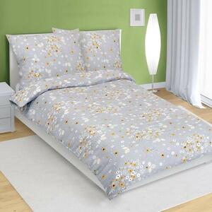 Bellatex Krep posteljno perilo Flower grey , 140 x200 cm, 70 x 90 cm