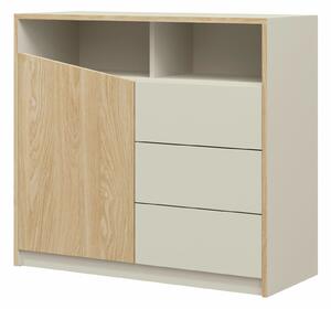 Komoda Toledo L103, Hrast, Beige, 91x100x41cm