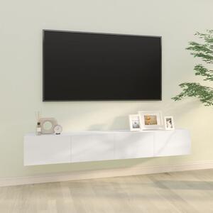 VidaXL TV omarica 2 kosa visok sijaj bela 100x30x30 cm konstruiran les