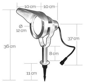 LED Zunanja svetilka EASY CONNECT 1xGU10/10W/230V IP67 mat krom