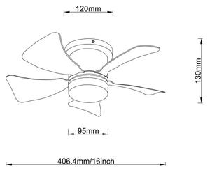 Globo 03609W - LED Zatemnitveni stropni ventilator HINES LED/10W/230V + Daljinski upravljalnik bela