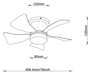 Globo 03609A - LED Zatemnitveni stropni ventilator HINES LED/10W/230V + Daljinski upravljalnik siva