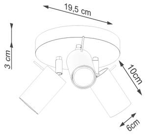 Sollux SL.1503 - Reflektor RING 3xGU10/10W/230V zelena