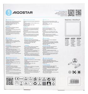 Aigostar - LED Vgradni panel LED/40W/230V 3000K/4000K/6500K 60x60cm bela