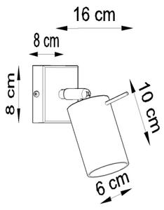 Sollux SL.0091 - Stenski reflektor RING 1xGU10/10W/230V črna