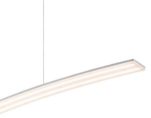 HELL LED-visoka svetilka Sira, dolžina 130 cm, kovinska v barvi aluminija, CCT, zatemnjen, Kovinska, Dnevna soba / jedilnica, Kovina, Sodobni