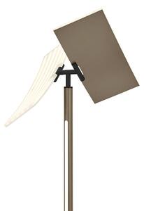 HELL LED-stoječa svetilka Twice, eloksirana v bronasti barvi, višina 185 cm, kovina, zatemnjen, Bronasta / starinska medenina, Dnevna soba / jedilnica, Kovina, Sodobni