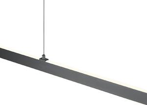 HELL LED-visoka svetilka Karo, antracitna, dolžina 130 cm, kovina, CCT, zatemnjen, Črna, Dnevna soba / jedilnica, Kovina, Sodobni