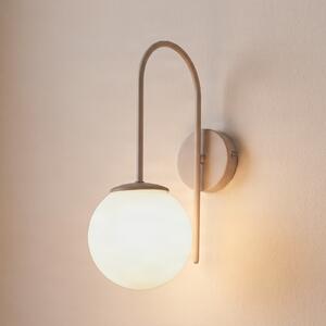 Luminex Stenna svetilka Cambridge, bež, višina 34 cm, kovina/steklo, E14, zatemnjen, Bež, Dnevna soba / jedilnica, Kovina, Sodobni, Globus
