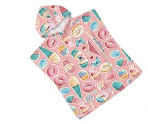 Otroški pončo SWEETIE roza 60x120 cm