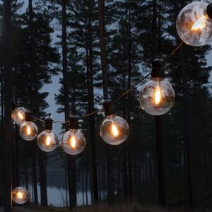 Konstsmide Christmas LED-sončna svetlobna veriga Party, 7 W, jantarno rumena, IP44, 1800 K, zatemnjen, Bež, Plastika, Sodobni