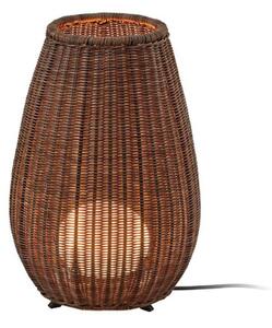 Namizna svetilka Bover LED Amphora, rjava/ratan-rjava, 47 cm