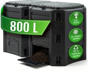 Kompostnik - Compogreen 800l, črn Prosperplast