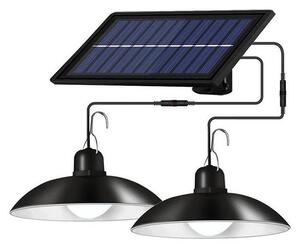 LED Zatemnitven solarni lestenec na vrvici 2xLED/1,8W/3,7V IP44 6500K 1200 mAh + Daljinski upravljalnik