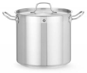 Visok Lonec s Pokrovom, 10L, Nerjaveče Jeklo, 240x220mm