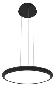 Viokef LED-visoka svetilka Benett, črna, Ø 50 cm, kovina/akril, zatemnjen, Črna, Dnevna soba / jedilnica, Aluminij, Sodobni