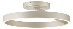 Viokef LED-stropna svetilka Saturn, premer 40 cm, kremno-srebrna, kovinska, zatemnjen, Bež, Dnevna soba / jedilnica, Kovina, Sodobni