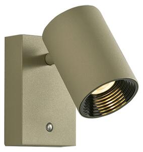 Viokef LED-stenna svetilka Melina, olivno zelena, izstop 12 cm, kovinska, z možnostjo, zatemnjen, Zelena, Dnevna soba / jedilnica, Aluminij, Sodobni