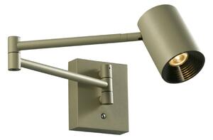 Viokef LED-stenna svetilka Melina, olivno zelena, doseg 55 cm, kovinska, z možnostjo, zatemnjen, Zelena, Dnevna soba / jedilnica, Aluminij, Sodobni
