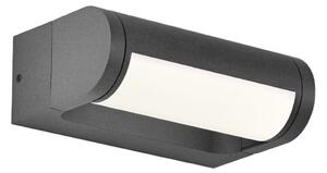 Viokef Zunanja LED-stenna svetilka Randal, temno siva, širina 17 cm, kovinska, Siva, Aluminij, Sodobni
