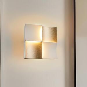 Viokef LED-stenna svetilka Ariella, zlata barva, širina 21 cm, kovina, Zlata / medeninasta, Dnevna soba / jedilnica, Aluminij, Sodobni